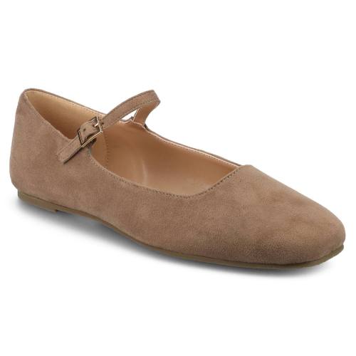 Journee Carrie Womens Mary Jane Flats, Size: 9.5 Wide, Black