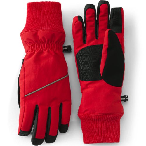 Womens EZ Touch Screen Squall Winter Gloves Lands End Red