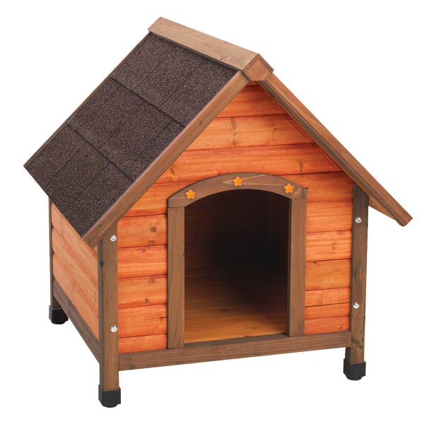 Ware Premium+ A-Frame Doghouse - Outdoor Dog House in Brown, Size: 24L X 22W 21H | Plastic PetSmart