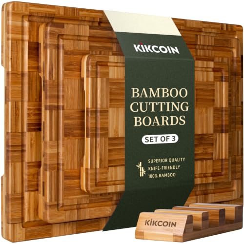 Extra Large Bamboo Cutting Board | Set of 3