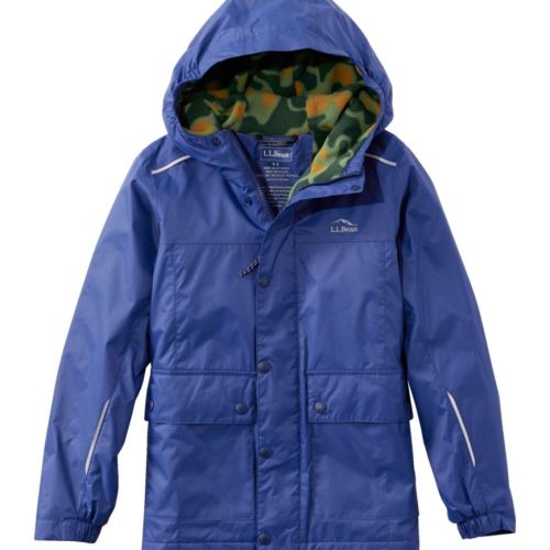 Kids Puddle Stomper Rain Jacket, Lined Dark Royal Blue Synthetic Nylon L. L.Bean