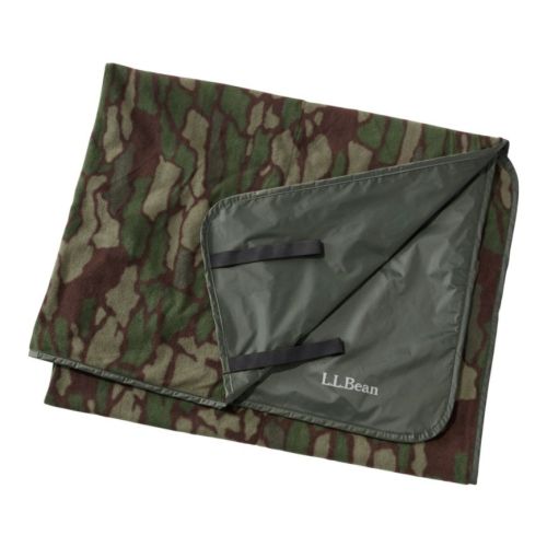 L. L.Bean Waterproof Outdoor Blanket, Plaid Deep Moss Camo, Polyester/Nylon