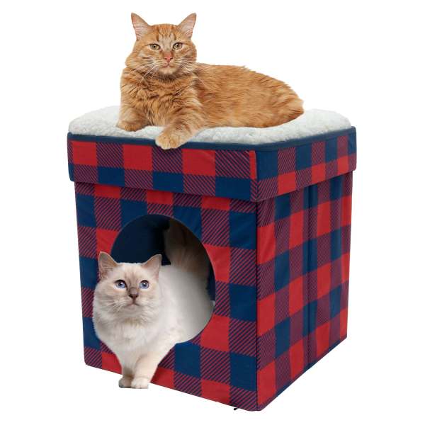 Kitty City Folding Cube Cat Bed, Size: 16.4L X 16.4W 19.25H | Polyester PetSmart