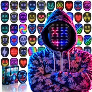 LED Mask Gesture Sensing Light up Mask for Kids