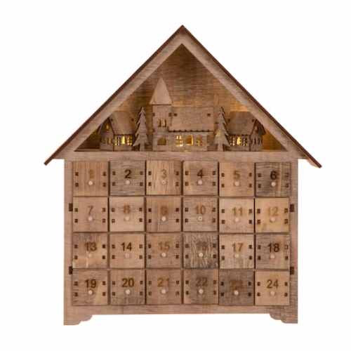 Glitzhome 15 LED Wooden Countdown Farmhouse | Michaels
