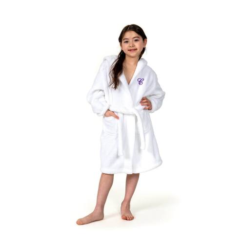 Linum Home Textiles Kids Super Plush Hooded Bathrobe, Kids Unisex
