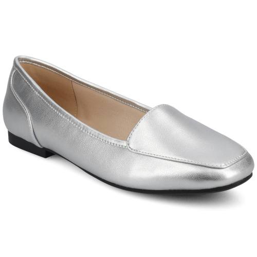 Journee Darlin Womens Multi Strap Square Toe Flats, Size: Wide