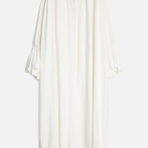 Ariel Silk Blend Dress in White