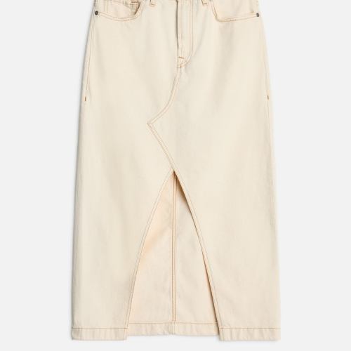 Denim Midi Skirt in Solitary Star