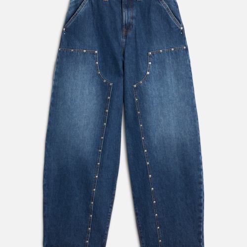 MANKIND Studded Balloon Jeans in Le Blue