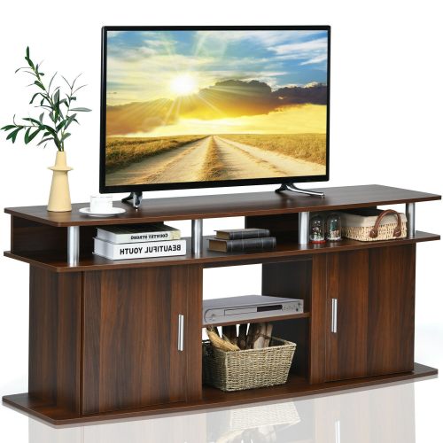 Volenca W Wood TV Stand for TVs up to with and in Brown