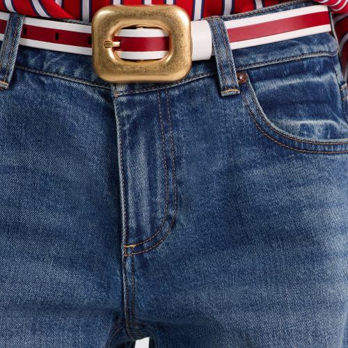 Letty Belt Off White/Chili Pepper