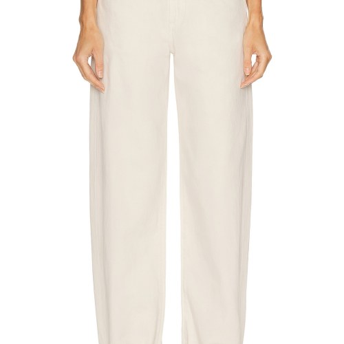 AGOLDE Cuffed Taper Jeans in Ivory