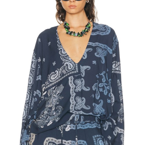 THE ATTICO Paisley in Blue
