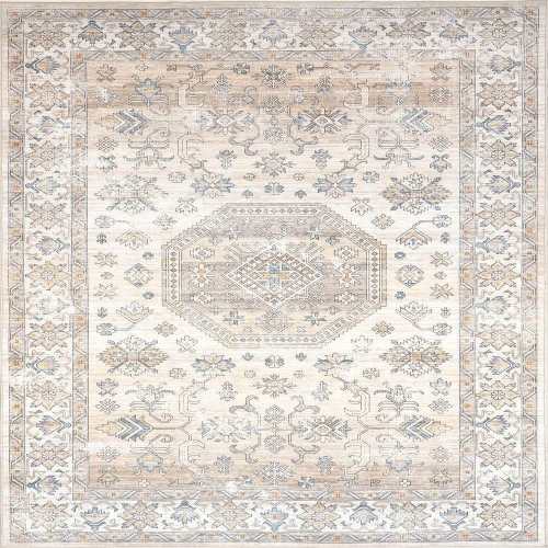 Darby Persian Spill-Proof Machine Washable Ivory 8 ft. x 10 ft. Area Rug