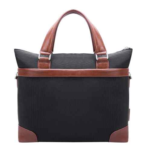 Eastward 1680D 15 in. Ballistic Nylon with Leather Trim 2-Tone Laptop and Tablet Briefcase