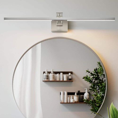 36 in. 1-Light Brushed Nickel Bathroom 3CCT Modern LED Vanity Light Fixture with 360 Rotatable Head and Swing Arm