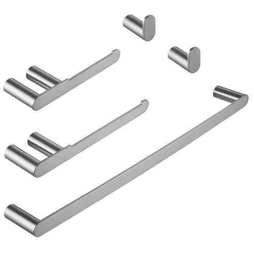 5-Piece Bath Hardware Set with Towel Bar Towel Hook Toilet Paper Holder