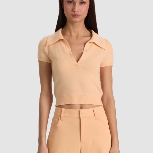 Andi Cashmere Polo Light Peach