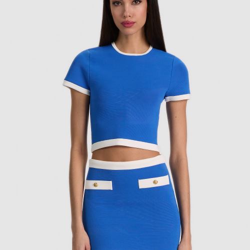 Ciara Cropped Pullover Blue Iris/Soft White