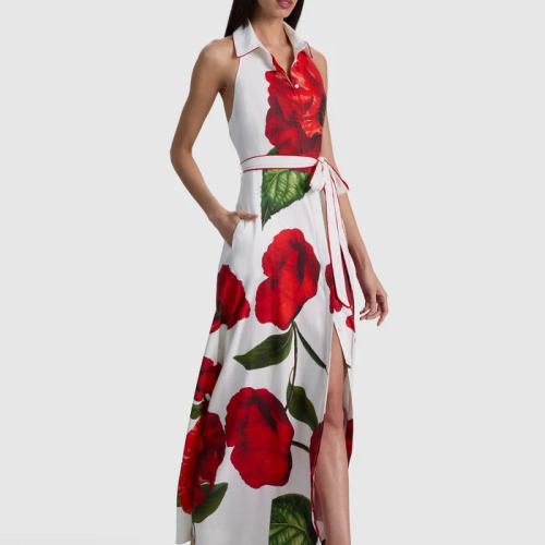 Chassidy Halter Maxi Dress Summer Poppy