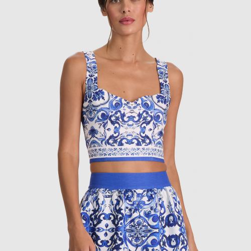 Miriam Sweetheart Cropped Top Solstice