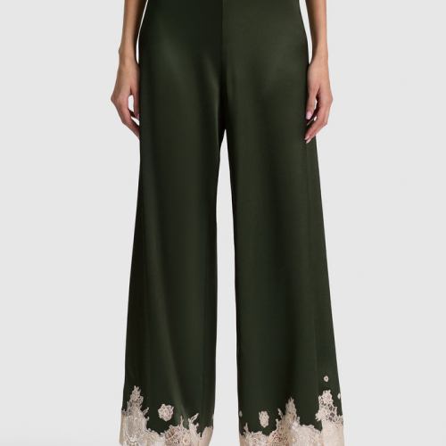 Athena Lace Gaucho Pant Dark Fern