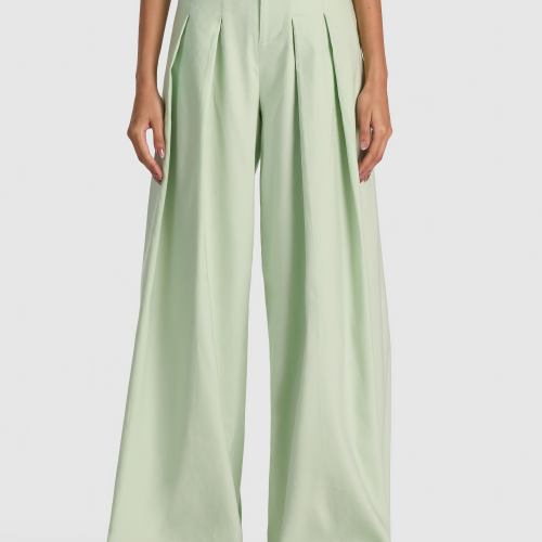 Blaire Pleated Pant Green Lily