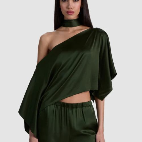 Rita Draped Top With Scarf