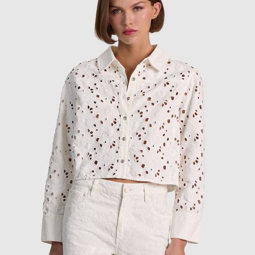 Finely Denim Button Down Off White