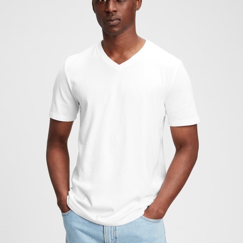 Cotton Jersey V-Neck T-Shirt