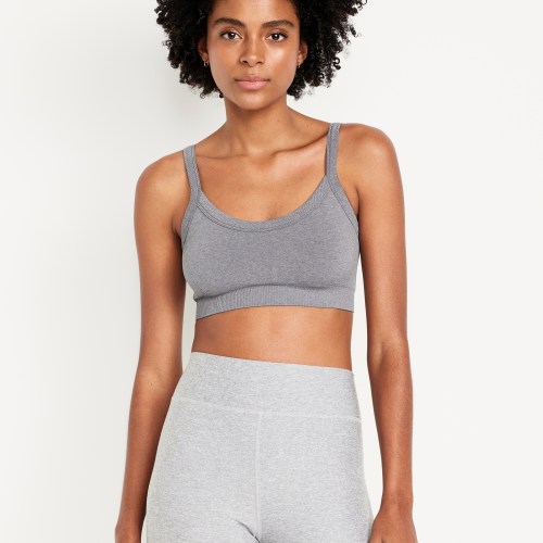 Light Support Fluid Seamless Ribbed Sports Bra