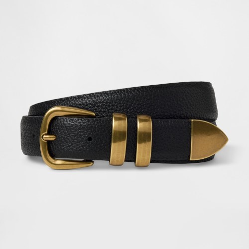 Pebbled Leather Belt