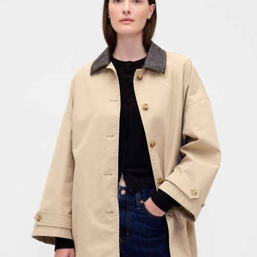 Twill Oversized Trench Coat