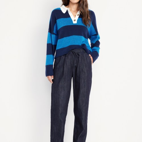 High-Waisted Billie Straight Ankle Trouser