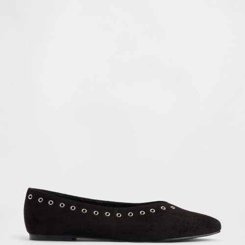 Vegan Suede Ballet Flats