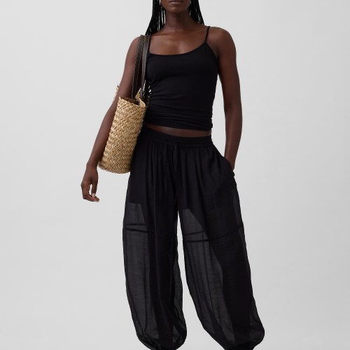 Sheer Parachute Joggers