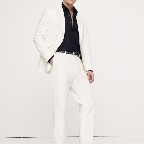 Tailored Slim-Fit Herringbone Suit Jacket
