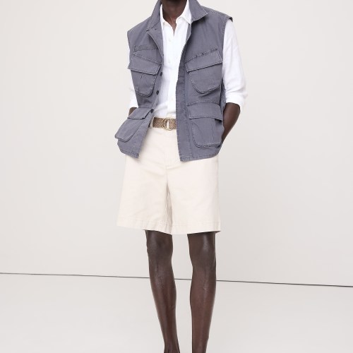 Stretch-Cotton Utility Vest
