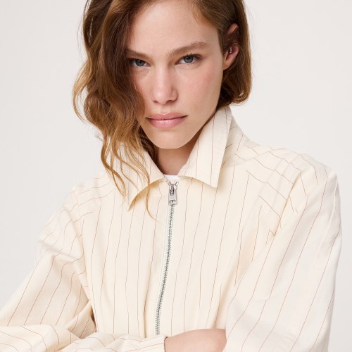 Cotton Poplin Bomber Jacket