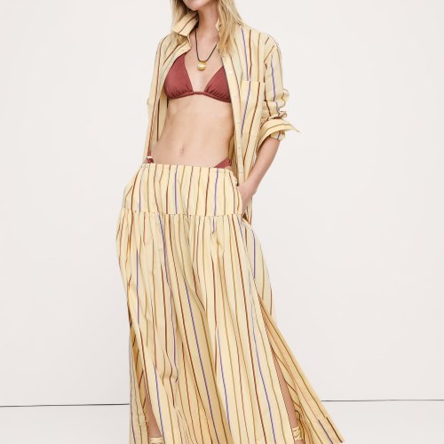 Cotton Poplin Maxi Skirt