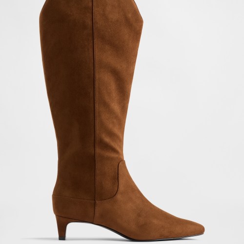 Kitten Heel Pointy Knee High Boots