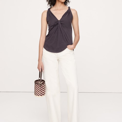 Cotton-Silk Twisted Tank
