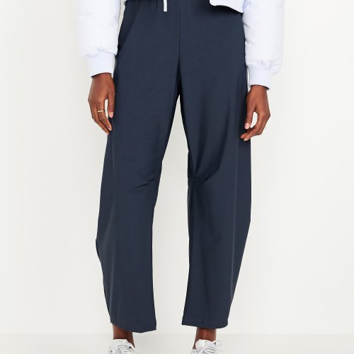 High-Waisted SleekTech Barrel Ankle Pants