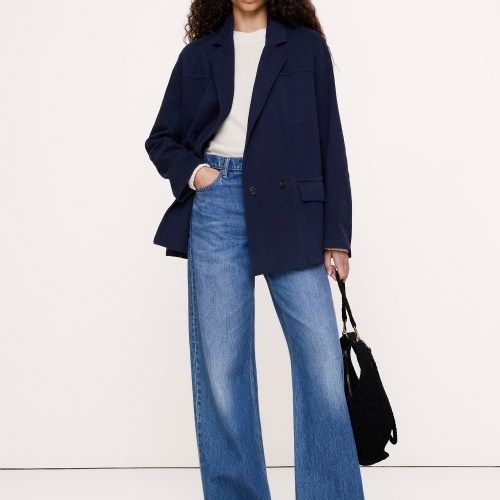Cotton-Linen Utility Blazer