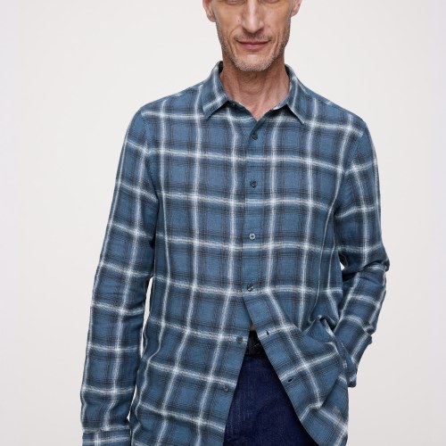 Slim-Fit Linen-Cotton Dress Shirt