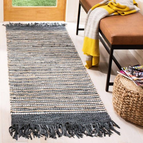 Vintage Leather ft. x 6 ft. Striped Rug