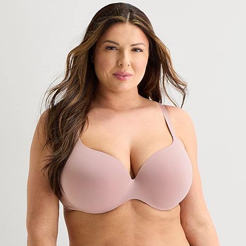 Ambrielle Ideal Lift Plunge Bra, Beige