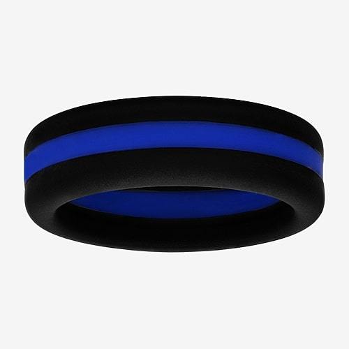 Mens 8MM Silicone Wedding Band