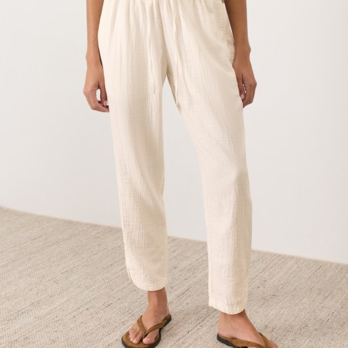 Organic Coastal Double Gauze by Pact in Cream Fair Trade, Womens